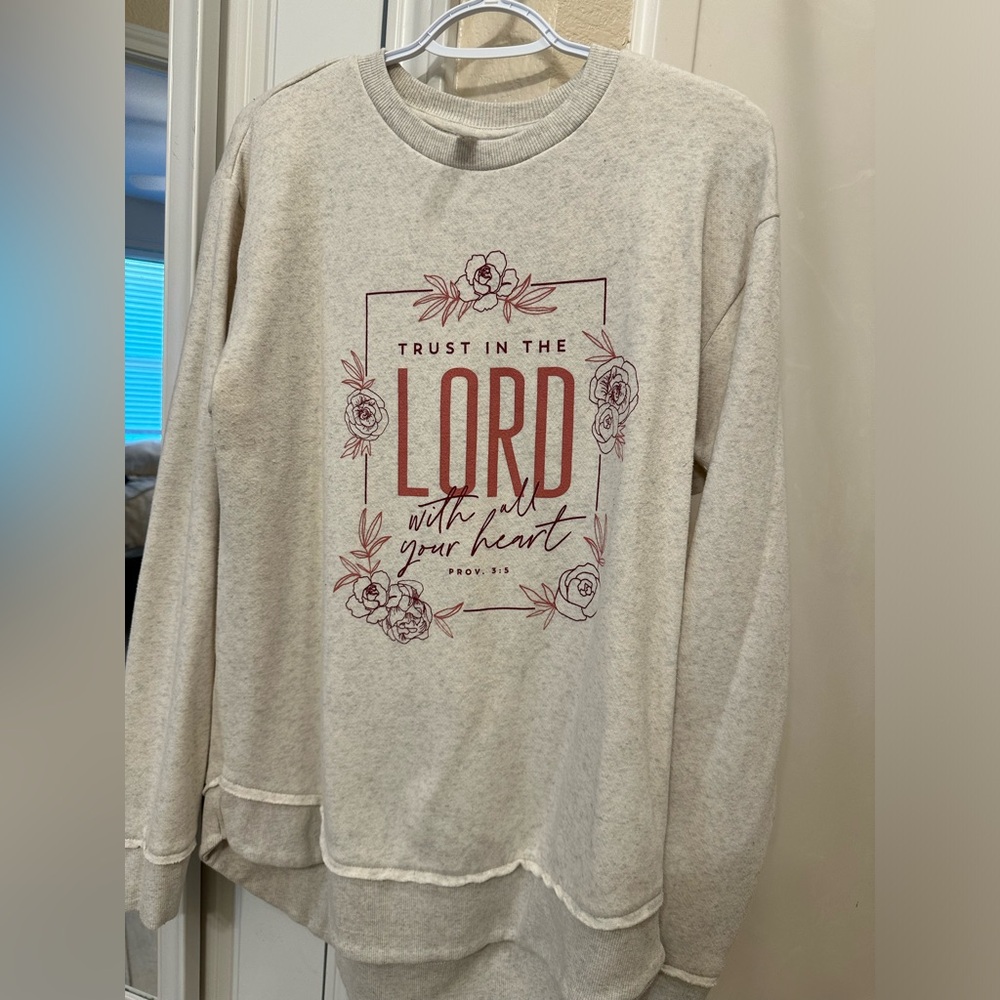 Proverbs 3:5 Cream Sweatshirt